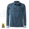 Shirts 22 Shimano Pro Stretch Vented Navy Long Sleeve Fishing Shirt -Cheap Shimano Store 22S ProStret VentNavy